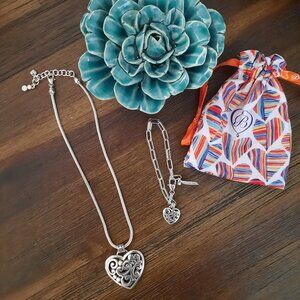Brighton Contempo Heart Necklace & Contempo Heart Bracelet